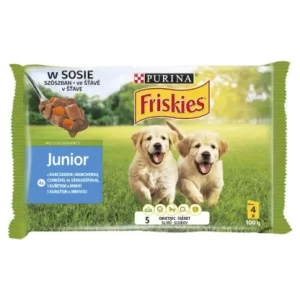 Friskies Dog   Junior Szószos Válogatás Csirke/Sárgarépa 4*100 gr
