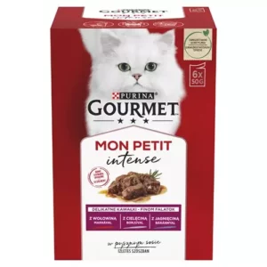 Gourmet Mon Petit (marha,borjú,bárány) nedvestáp – macskák részére (6x50g)