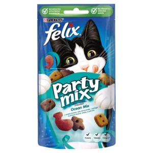Felix Party Mix macska jutalomfalat Ocean Mix lazac&tőkehal&pisztráng 60g