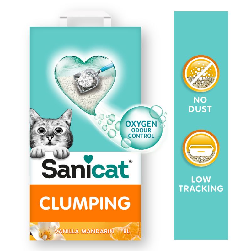 Sanicat csomósodó macskaalom vanília&mandarin - 8L
