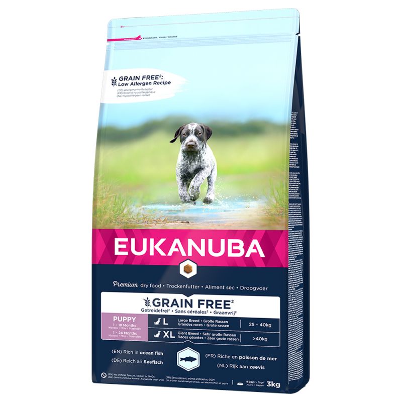 Eukanuba Grain Free Puppy Large Breed lazac 12kg