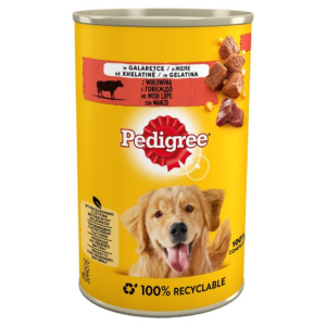 Pedigree konzerv kutyaeledel marha aszpikban 400g
