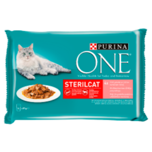 Purina One Sterilcat Lazaccal és Répával nedves macskaeledel sterilizált macskák számára 4x85 g