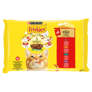 Friskies Cat alutasakos/szószban  4x85 g csirke, marha, bárány, kacsa