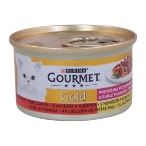Gourmet Gold Csirkével és marhával duó élmény nedves macskaeledel 85g