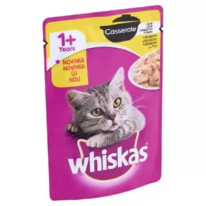 Whiskas teljes értékű nedves eledel felnőtt macskáknak csirkével krémes szószban 85g