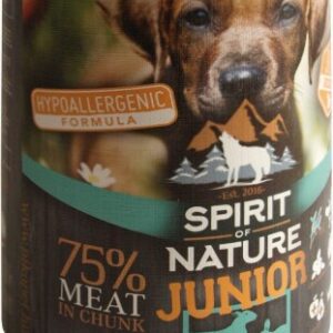Spirit of Nature Dog konzerv Junior Bárányhússal és nyúlhússal 415gr