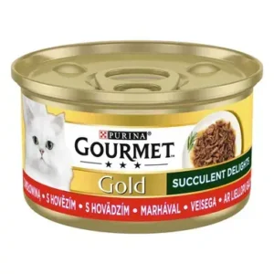 Gourmet Gold Succulent Delights macska konzerv marha 85 gr