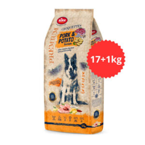 AlicePROFESSIONAL Adult CROQUETTES Pork&Potato száraztáp felnőtt kutyák részére (sertés&burgonya, 17+1kg)