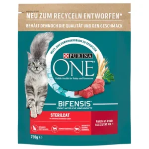 Purina ONE Bifensis Sterilcat száraz macskaeledel marha 750g