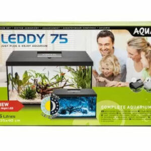 AquaEl Leddy Plus 75 Day&Night black - akvárium szett (fekete) 105liter (75x35x40cm