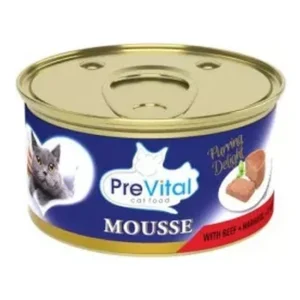 Prevital Nedves Macskaeledel konzerv Mousse marha 85g